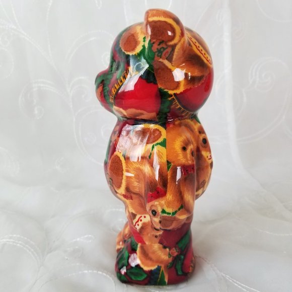 Joan Baker Porcelain Patchwork Teddy Bear Figurine - Picture 8 of 10